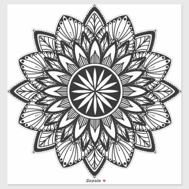 Blume Mandala Sticker | Mandala Sunflower (Blatt)