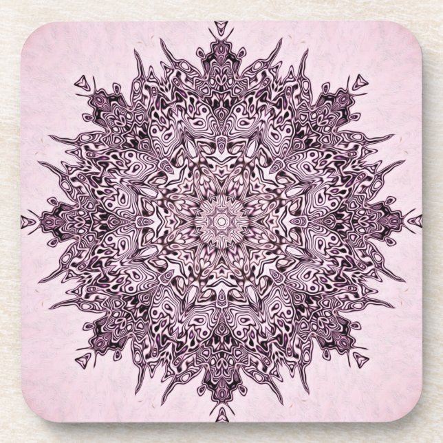 Blume mandala Untersetzer Set (Vorderseite)