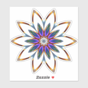 Blume Mandala, zart und dekorativ, Aufkleber