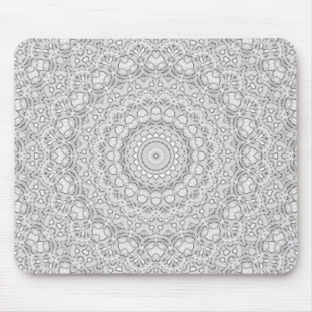 Blume Mandalal_MG_2221 BlackNWhite Mousepad (Vorne)
