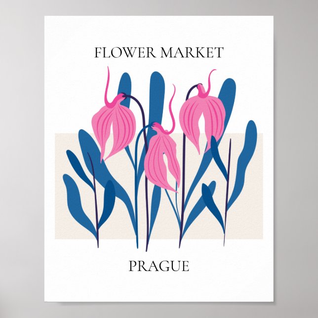 Blume Market Editable Prag Poster (Vorne)