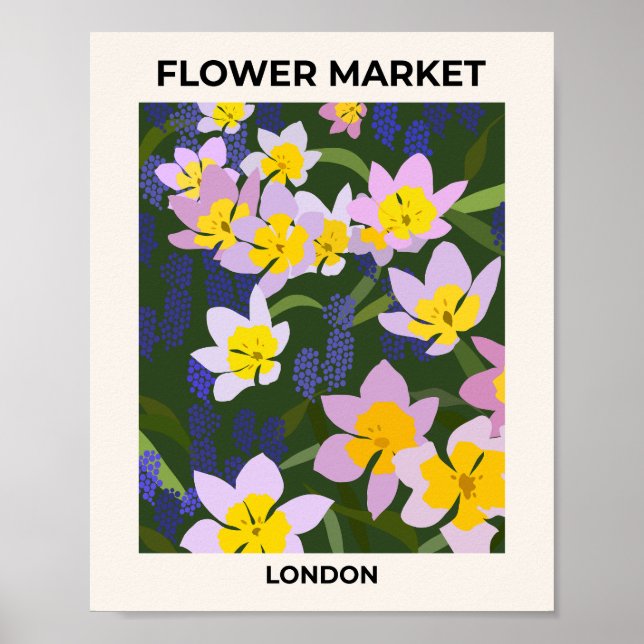 Blume Market London Botanical Poster (Vorne)
