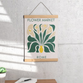 Blume Markt Abstrakt Retro Calla Lilie Poster