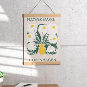 Blume Markt Abstrakt Retro Daisy Poster