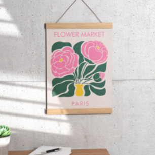 Blume Markt Abstrakt Retro-Peak Poster