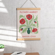 Blume Markt Abstrakt Retro Poppy