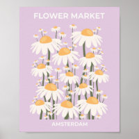 Blume Markt Amsterdam Abstrakt Retro Daisies