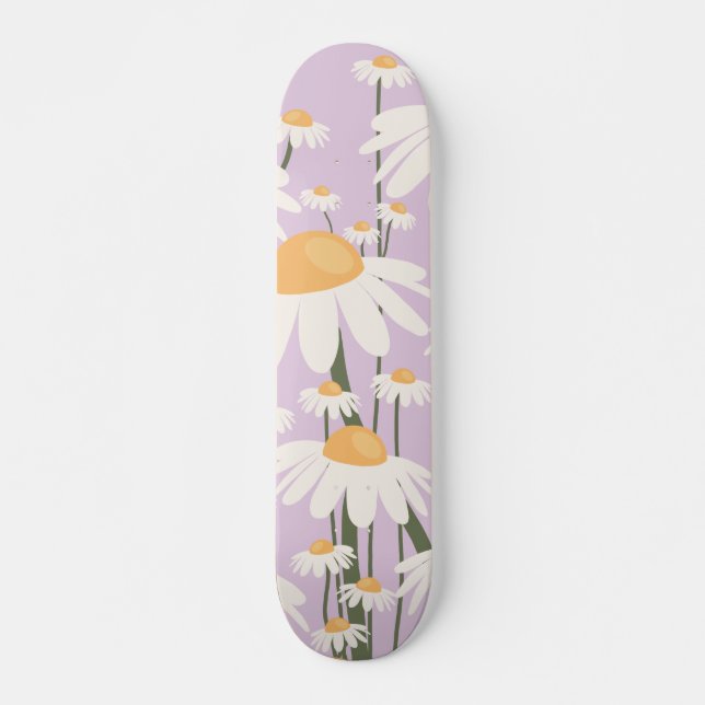Blume Markt Amsterdam Abstrakt Retro Daisies Skateboard (Vorne)