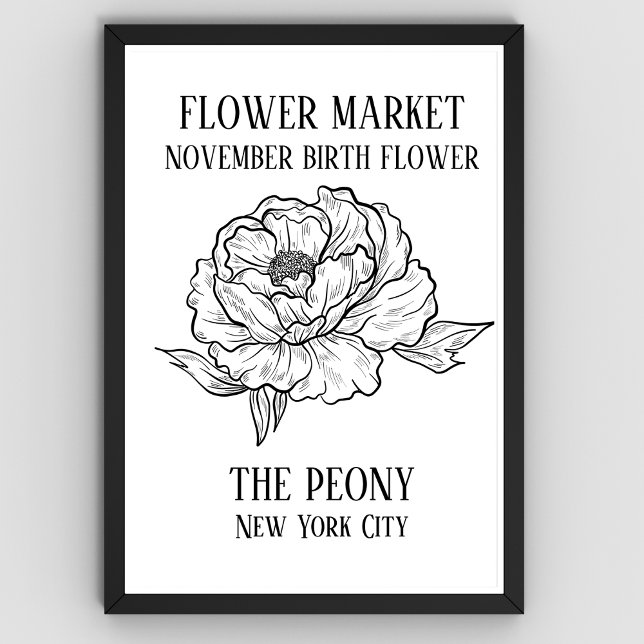 Blume Markt Birma Blume NOVEMBER Kunstdruckerei Poster (Flower Market Art Prints for November Birth Month)