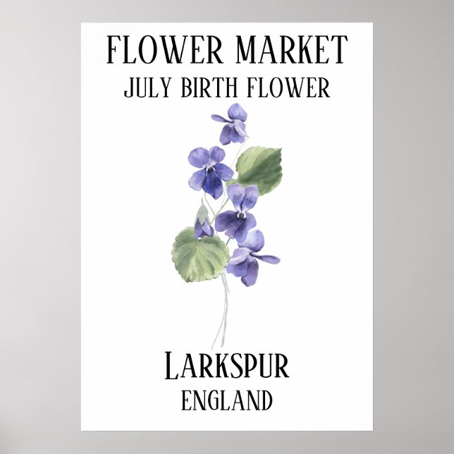 Blume Markt Birth Blume JULI Art Print Poster (Vorne)