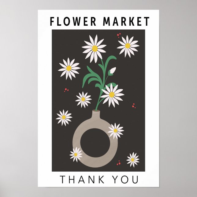 Blume Markt Danke Poster (Vorne)