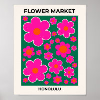 Blume Markt Honolulu Moderne Dekoration Retro Blum