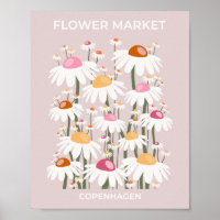 Blume Markt Kopenhagen Rosa Blumenmuster