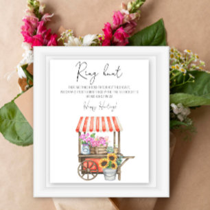 Blume Markt Ringjagd Brautparty Poster
