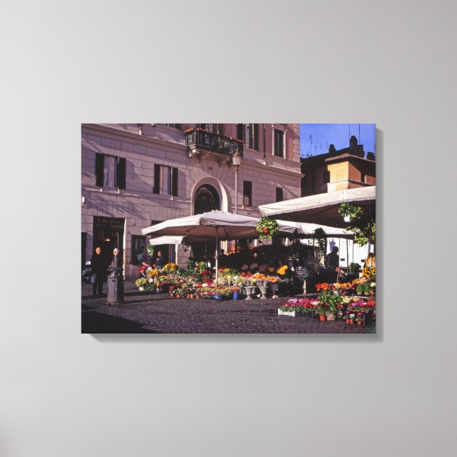 Blume-Markt Rom Leinwanddruck (Vorderseite)