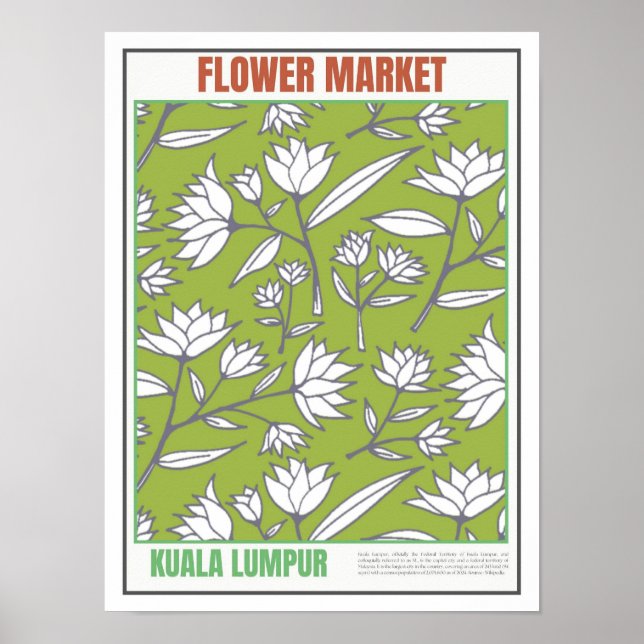 Blume Markt Südostasien Kuala Lumpur Poster (Vorne)