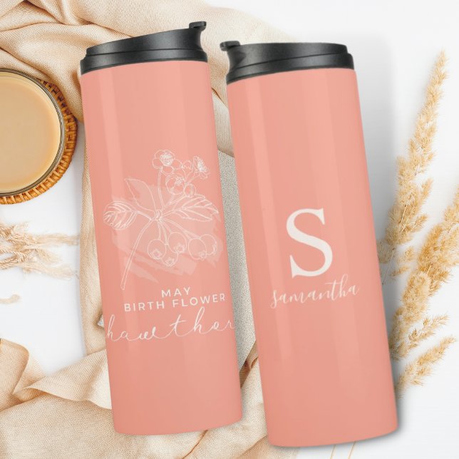 Blume May Hawthorn Modern Monogram Thermosbecher (Von Creator hochgeladen)