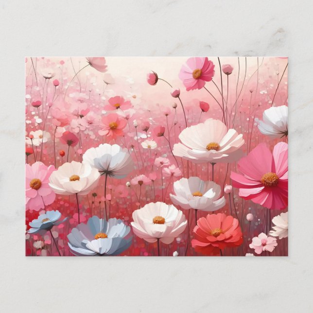 Blume Meadow Ästhetik Vintag Postkarte (Vorderseite)