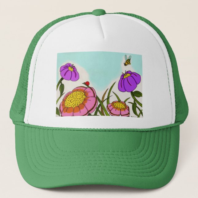 Blume Meadow Hat Truckerkappe (Vorderseite)