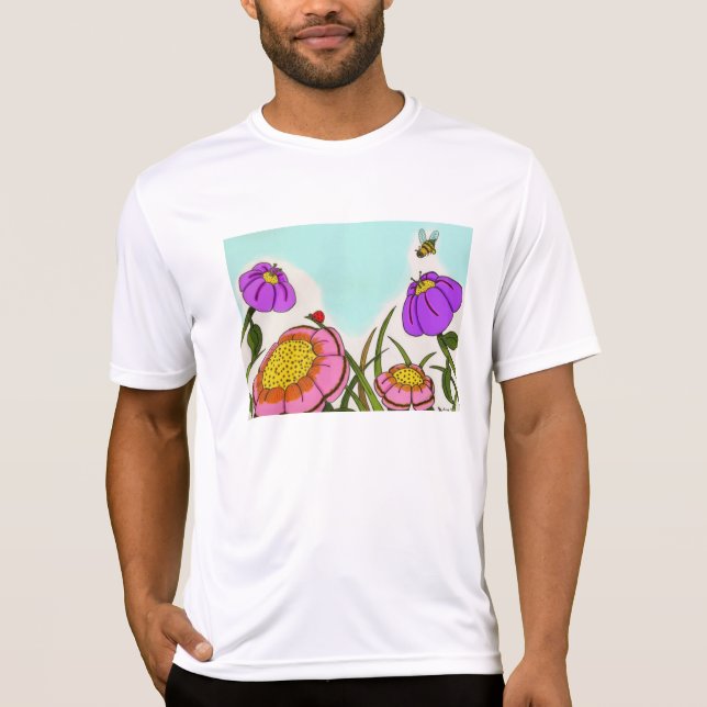 Blume Meadow Mens Performance T - Shirt (Vorderseite)