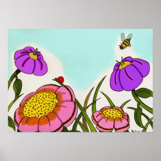 Blume Meadow Poster (Vorne)