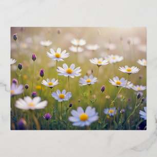 Blume Meadow Prairie Gebiet Ruhe Natursaison Folien Feiertagspostkarte