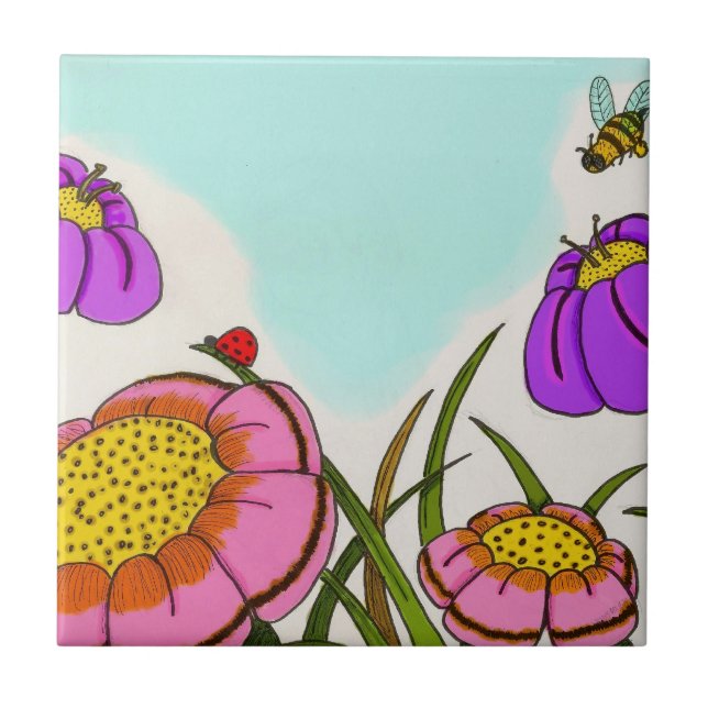 Blume Meadow Tile Fliese (Vorderseite)