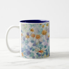 Blume Meadow Watercolor Daisy Floral Zweifarbige Tasse