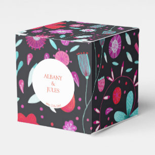 Blume Meadow Watercolor Dunkle Hochzeit Geschenkschachtel