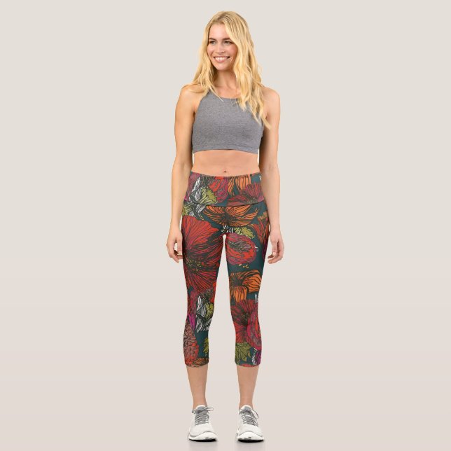 Blume Medley Capri Leggings (Vorderseite)