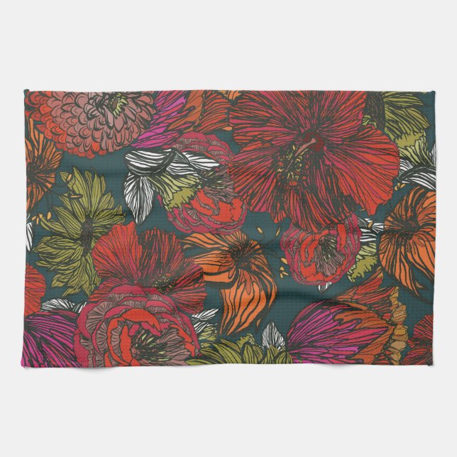 Blume Medley Geschirrtuch (Horizontal)