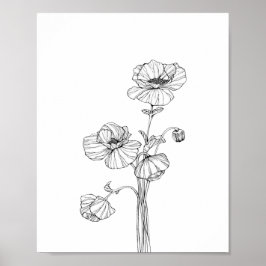 Blume Minimalistisch Poster Paper (Matte)