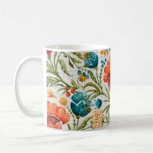 Blume mit Aquarellfarben-Hintergrund. Handgemalt Kaffeetasse