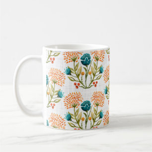 Blume mit Aquarellfarben-Hintergrund. Handgemalt Kaffeetasse
