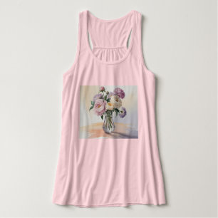 Blume mit Aquarellfarben - Hintergrund zum Zeichne Tank Top