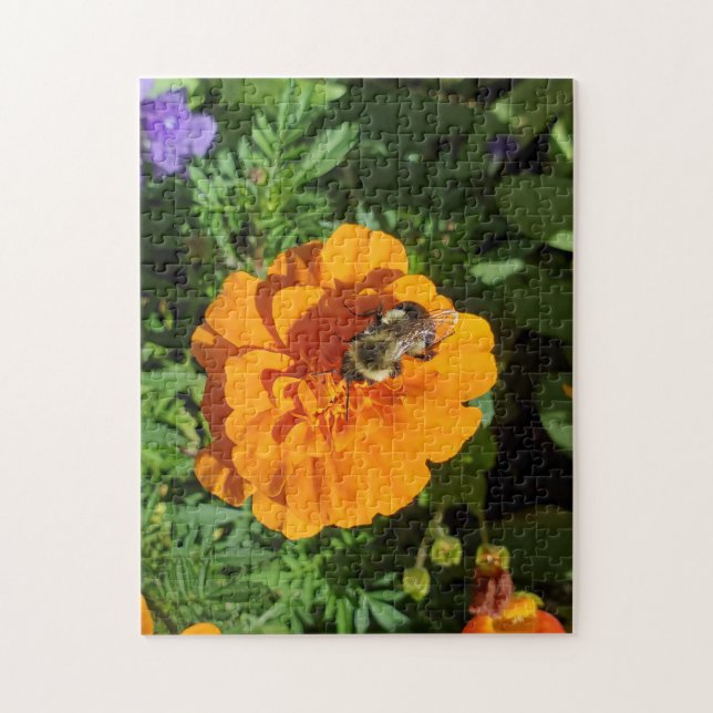 Blume mit Bienensommer Puzzle (Vertikal)