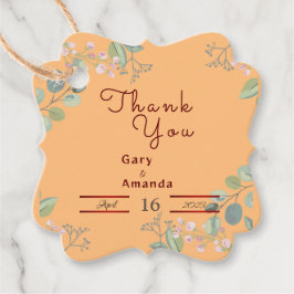 Blume mit Blätter Geschenkanhänger