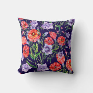 Blume mit blauen Bouquets, Blume mit rosa Glocken  Kissen