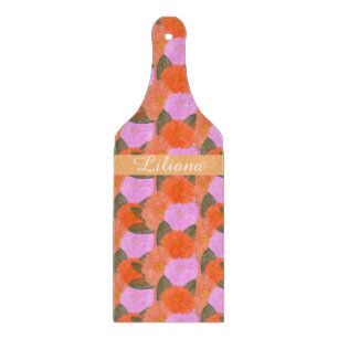 Blume mit Blumenbeeren Orange Pink Schneidebrett