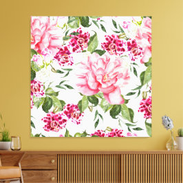 Blume mit Blumenbeeren Rose Leinwanddruck