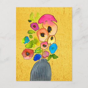 Blume mit Blumenbezug Postkarte
