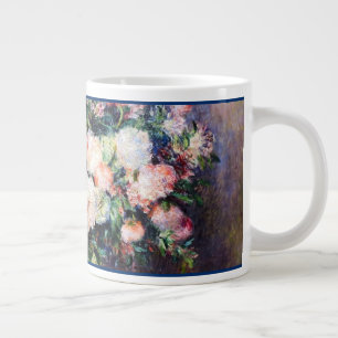 Blume mit Blumenmuster Rosa Blattfarbe Jumbo-Tasse