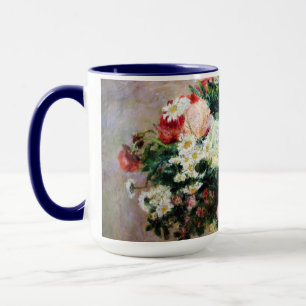 Blume mit Blumenmuster Rosa Blattfarbe Tasse