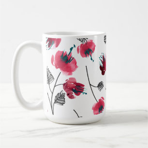 Blume mit Blumenrosa Kaffeetasse