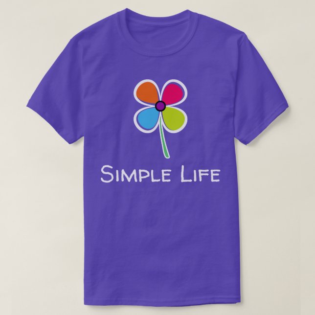 Blume mit einfachem Lebenslauf T-Shirt (Design vorne)