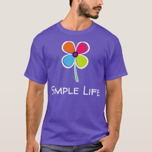 Blume mit einfachem Lebenslauf T-Shirt