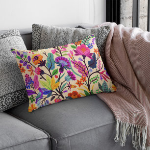 Blume mit farbigen Blumenbildern Druckmuster Dekokissen