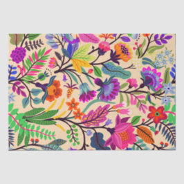 Blume mit farbigen Blumenbildern Druckmuster Seidenpapier