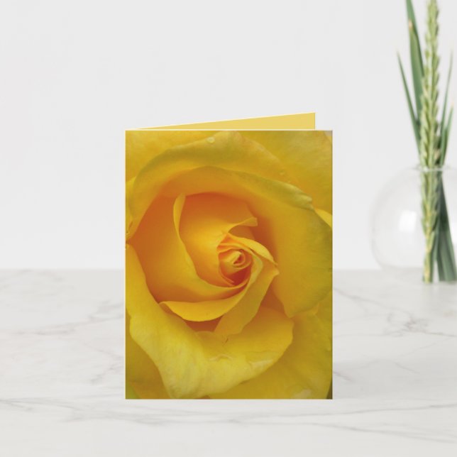 Blume mit gelber Rose-Karte Karte (Vorderseite)