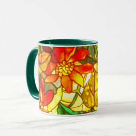 Blume mit geschliffener Glasblässe Vintage Blume Tasse